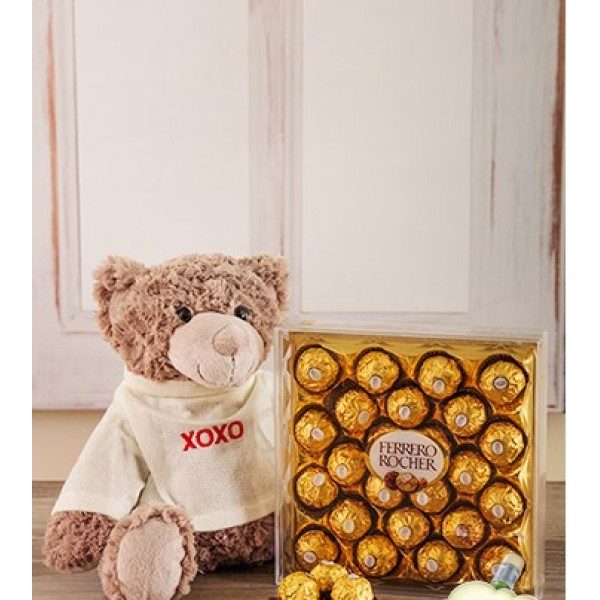 XOXO Teddy Gift Set